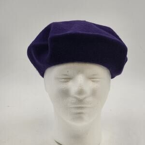 Parkhurst Women’s Wool Beret Blue Violet Classic French Style Winter Hat